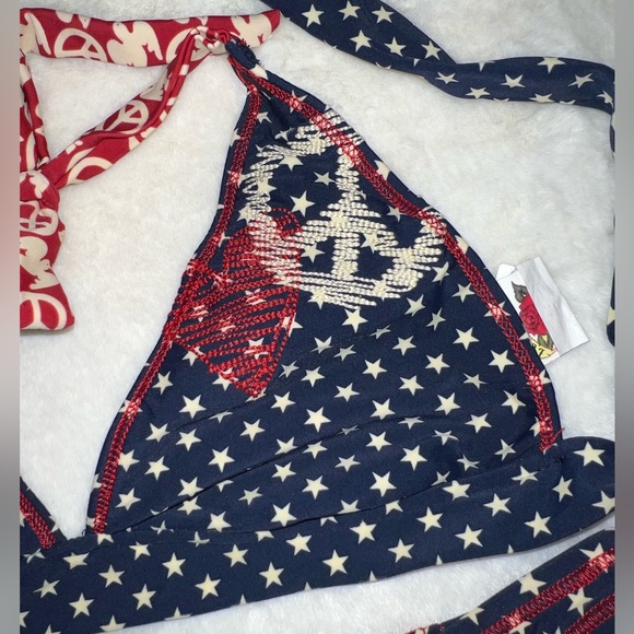 Lucky Brand American peace sign bikini SM - Picture 3 of 3